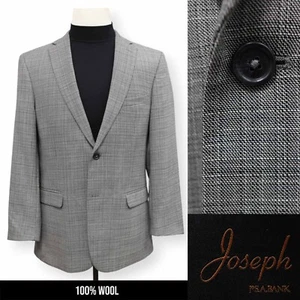 JOSEPH JOS A BANK mens gray plaid WOOL slim sport coat suit jacket blazer 42 L - Picture 1 of 16