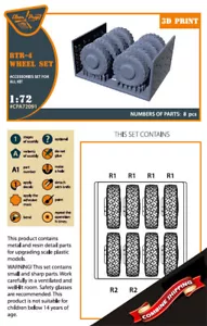 Klare Requisite! CPA72091 BTR-4 Laufradsatz (Resin Wheels) (3D Print) 1/72 - Bild 1 von 4