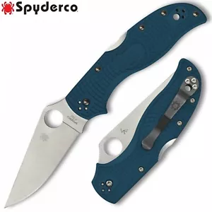 Spyderco Stretch 2 K390 Straight Spine Plain Blade Blue FRN Handles C90FP2K390 - Picture 1 of 3