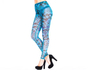 PRINTED VOODOO PARADISE SHEER LEGGINGS PREMIUM QUALITY FREE FAST POST !! - Picture 1 of 1