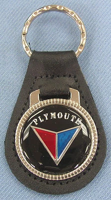 Llavero negro PLYMOUTH Arrow 3384 cuero negro cromado 1973 1974 1975 1976 1977 Foto 1 de 4