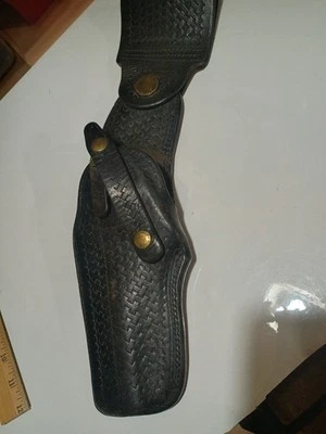 Funda revólver giratoria vintage HOYT cesta negra rotura delantera  Foto 1 de 4