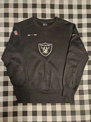 Oakland Raiders Nike NFL Onfield Dri-Fit Sweatshirt Pullover Size Small - Image 1 of 4
