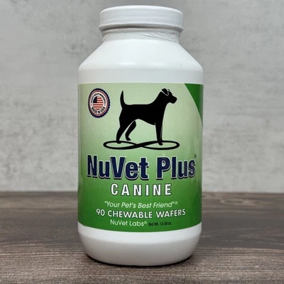 NuVet Plus Canine - 90 Wafers - New & Sealed - Free Shipping - Exp: 05/27 - Image 1 of 3