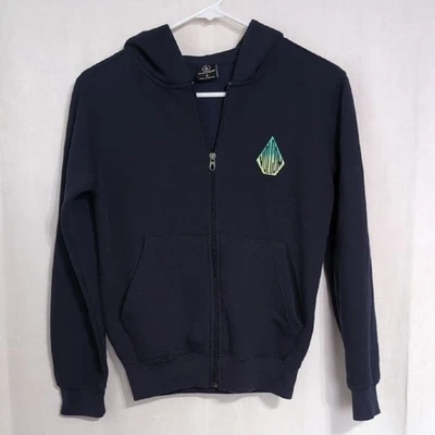 Volcom Navy Blue Full Zip Graphic Hoodie Size Small - Image 1 of 4