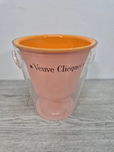 Rare Vintage Pink Rose VEUVE CLICQUOT Champagne Bucket Cooler Chiller French - Picture 1 of 10