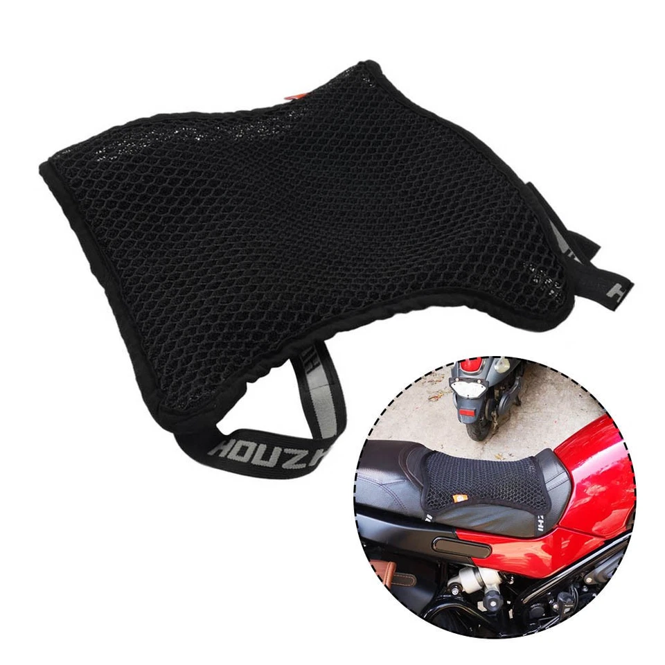 Funda de asiento de cojín de motocicleta tamaño L malla fresca verano confort fundas de refrigeración Foto 1 de 4