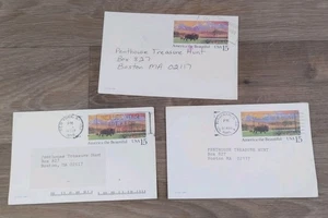 Vintage Penthouse Schatzsuche Wettbewerb Postkarten 80er Jahre - Bild 1 von 8