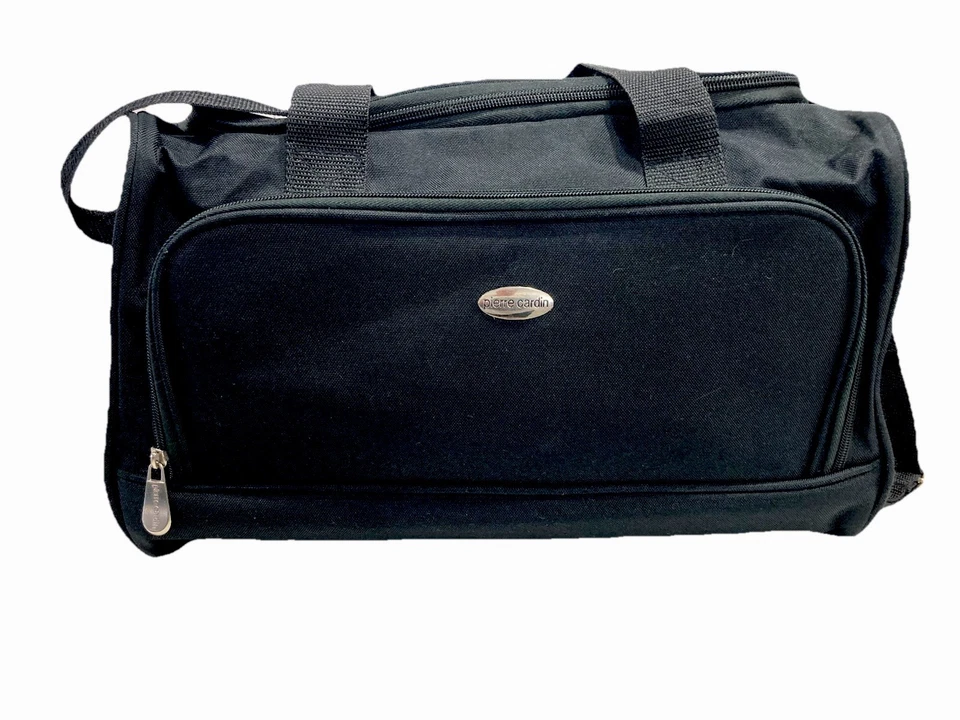 BOLSO DE VIAJE PIERRE CARDIN NEGRO DE LONA PARA LLEVAR GIMNASIO FIN DE SEMANA CORREAS DE HOMBRO/MANO Foto 1 de 4