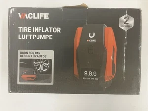 VacLife Black Red Corded Electric Tire Inflator Portable Air Compressor - Picture 1 of 2