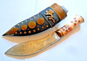CUCHILLO NATIVO NEPAL VINTAGE AÑOS 30 PUEBLO ANCIANOS CUCHILLO MASCULINO CON VAINA - Imagen 1 de 6