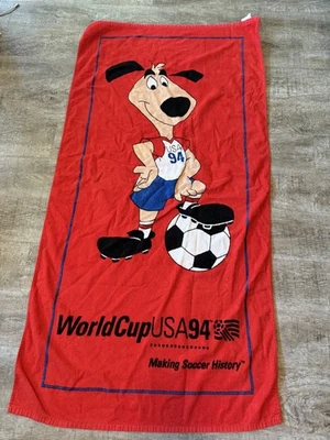 Винтажное памятное полотенце талисман чемпионата мира по футболу США FIFA 90-е - Изображение 1 из 4