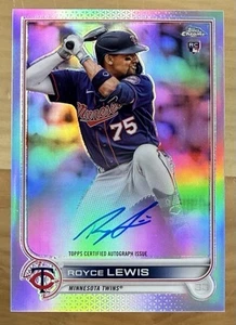2022 Topps Chrome Rookie Auto Refractor /499 Royce Lewis #RA-RL RC - Picture 1 of 2