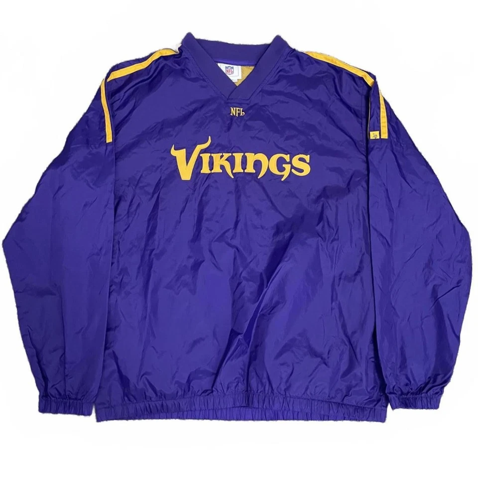 NFL 球队服装明尼苏达维京紫色和黄色男式 M 码套衫风衣  — 第 1/3 张图片