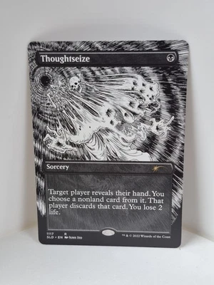 MTG Secret Lair #1117 Thoughtseize Borderless NM - Image 1 of 2