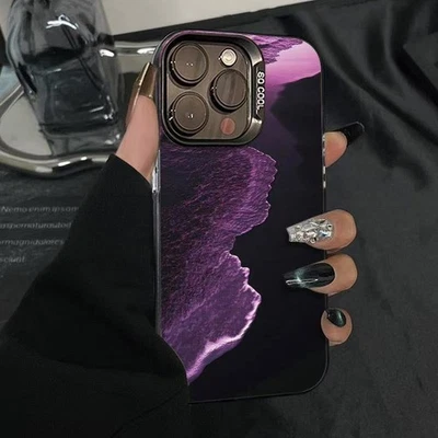 Case For iPhone 16 Pro Max 15 14 13 12 MIni 11 XR XS 7 8 Purple Wave Phone Cover - Image 1 of 4