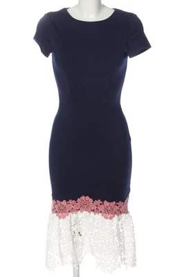 PAPER DOLLS Kurzarmkleid Damen Kleid Gr. DE 34 blau-pink-weiß extravaganter Stil - Bild 1 von 4