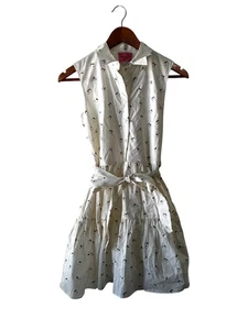 Kate Spade Honey Bees ärmelloses Hemdblusenkleid Gr. XS Gürtel Fit Flare - Bild 1 von 5