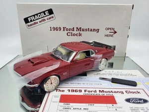 DANBURY MINT 1969 FORD MUSTANG BOSS 429 CLOCK **VERY RARE/IMMACULATE/READ DESCR. - Picture 1 of 24