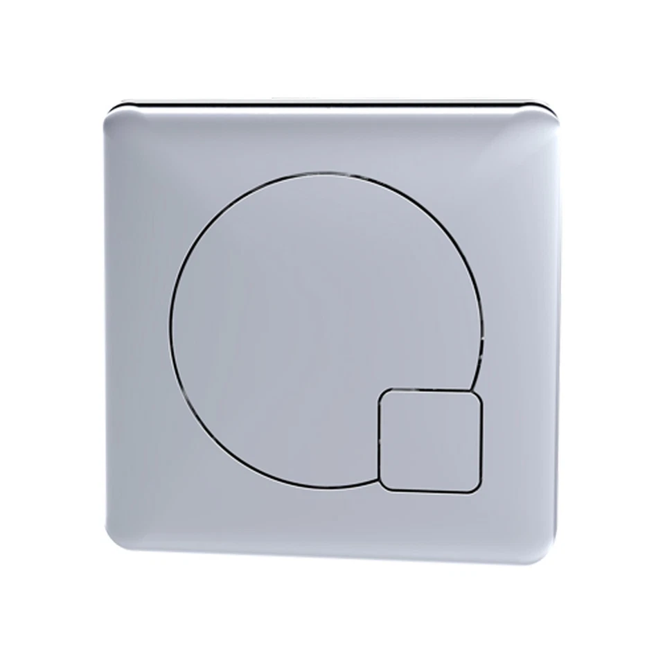 Hudson Reed Bathroom Dual Flush WC Toilet Push Button Chrome Modern Back to Wall