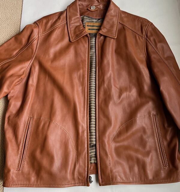 COMSTOCK 羊革 肉厚 leather bomber jacket-