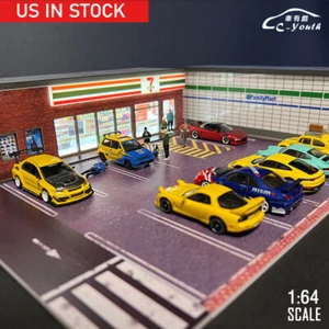 Diorama 1/64 Coche Garaje Modelo Ciudad Iluminación LED Escena Pantalla Edificio Modelo Juguete - Imagen 1 de 92