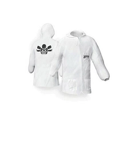 Large Devilbiss 803665 Nylon Lab Coat Pullover Hood- Paint Spray Or Mix Suit - Image 1 of 1