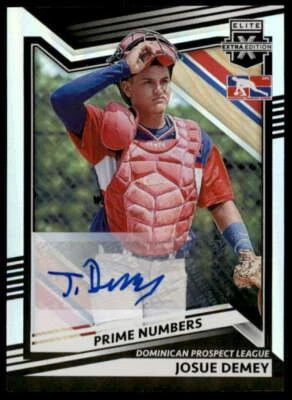 Josue Demey Card 2022 Elite Extra Edition Signatures Prime Numbers B #178  - Image 1 of 2