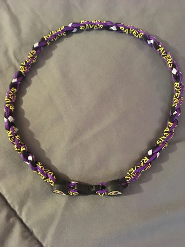 BALTIMORE RAVENS Purple 22" Titanium Double Rope NECKLACE NEW! FAST! FREE SHIP! Cover