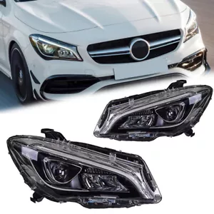 Per Mercedes-Benz CLA W117 CLA220 2014-19 2X Aggiornamento Proiettore LED Faro - Foto 1 di 18
