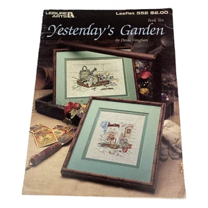 VTG 1987 Leisure Arts Yesterday's Garden Cross Stitch Leaflet 552 Book 10 - Picture 1 of 11
