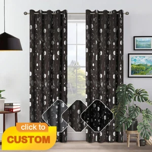 Curtain Room Darkening Eyelet Curtains Privacy Draperies Window 220cm/250cm Drop - Picture 1 of 16