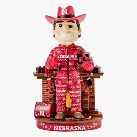 Herbie Husker Nebraska Cornhuskers Holiday Mascot Bobblehead NCAA College Cover