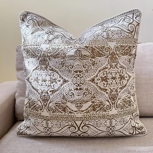 SAORI VILLA pillow cover 20x20  PRINT AND EMBROIDERY - Picture 1 of 4