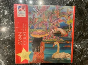 VTG Great American Puzzle Factory 1000 pc puzzle RARE! SWAN COURT - NEW! - Picture 1 of 4