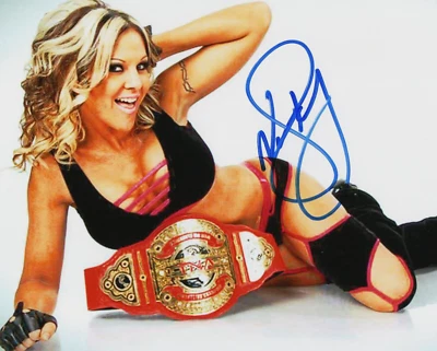 Бархатное небо TNA удара подписанный автограф 8 x 10 фото #2 с сертификатом подлинности - Изображение 1 из 3