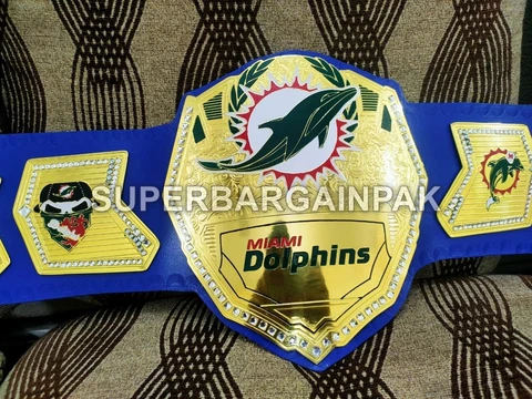 Miami Dolphins Championship Belt 2mm brass Cover