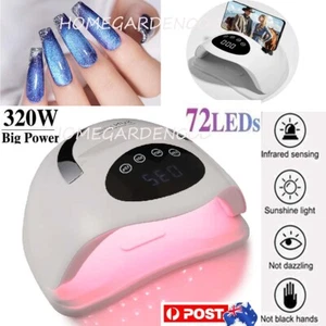 UV LED Nail Lamp 320W Professional Nail Polish Dryer Gel Acrylic Curing Lights - Picture 1 of 22
