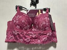 Adored by Adore Me Women’s Payal Longline Demi Floral Lace Bra Size 38D NEW