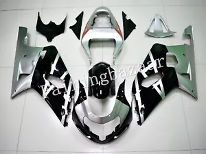 Kit de carenado por inyección ABS Apto para 01-03 GSXR600 2000-03 GSXR750 negro plateado rojo - Imagen 1 de 6