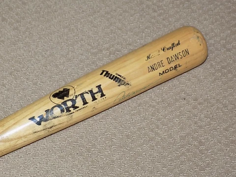 Andre Dawson Game Used Signed Bat Chicago Cubs Montreal Expos HOF PSA GU 8.5 Cover