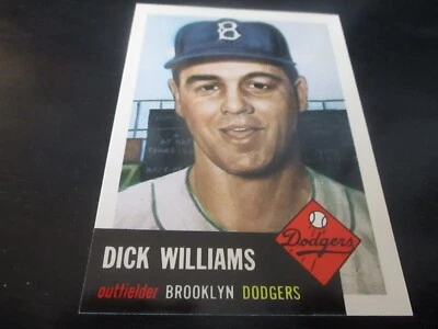 dick williams (brooklyn dodgers - of) 1953 TOPPS ARCHIVES reprint card #125 mint - Image 1 of 2