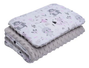 BABY BLANKET PLUS FLAT PILLOW COT BEDDING SET BED CRIB PRAM MOSES BASKET GIRLS - Picture 1 of 2