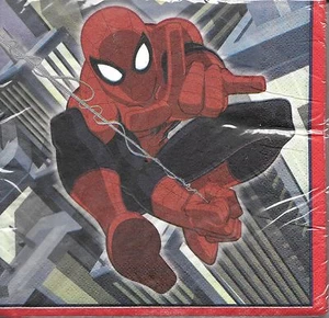 Marvel Spiderman Spider-Man Paper Party Napkins - 2 New 20 Count Packages - Picture 1 of 2