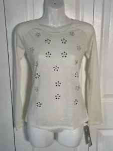 1775 Studded Embellished Daisy Long Sleeve Shirt Girls Size 14/16 - Picture 1 of 9