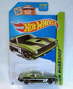 70 Plymouth AAR Cuda #199 Green Hot Wheels Workshop 1:64 Scale - Picture 1 of 3