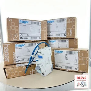 Hager RCBO Type-A | 6A 10A 16A 20A 32A SPN 30mA 6kA B-Curve ADA 306 316 320 332 - Picture 1 of 2