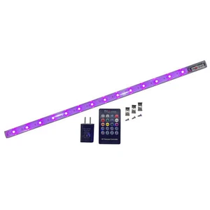 ProX X-GLOLITE20 20" RGB LED Accent Strip Light Fixture+USB Power RF Remote - Picture 1 of 12