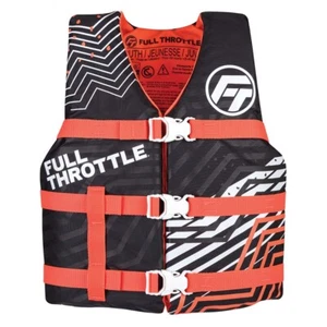 Full Throttle Youth Nylon Life Jacket - Pink/Black - Picture 1 of 1