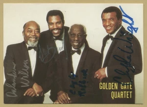 Golden Gate Quartet - Orlandus Wilson - Clyde Riddick - Jolie photo-carte signée - Bild 1 von 1